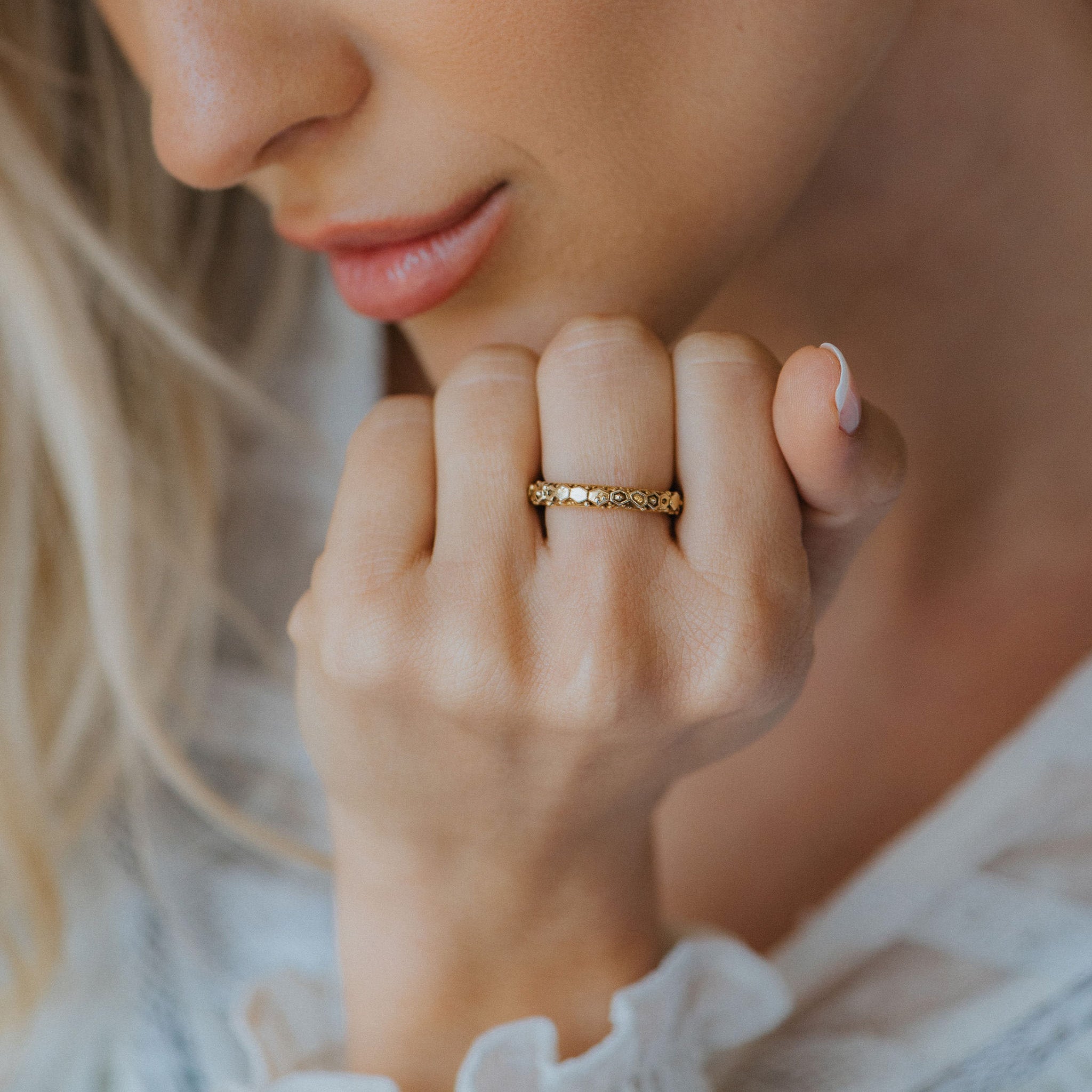 The Gold Hebe Ring - Goddess Inspired Rings - Dainty London
