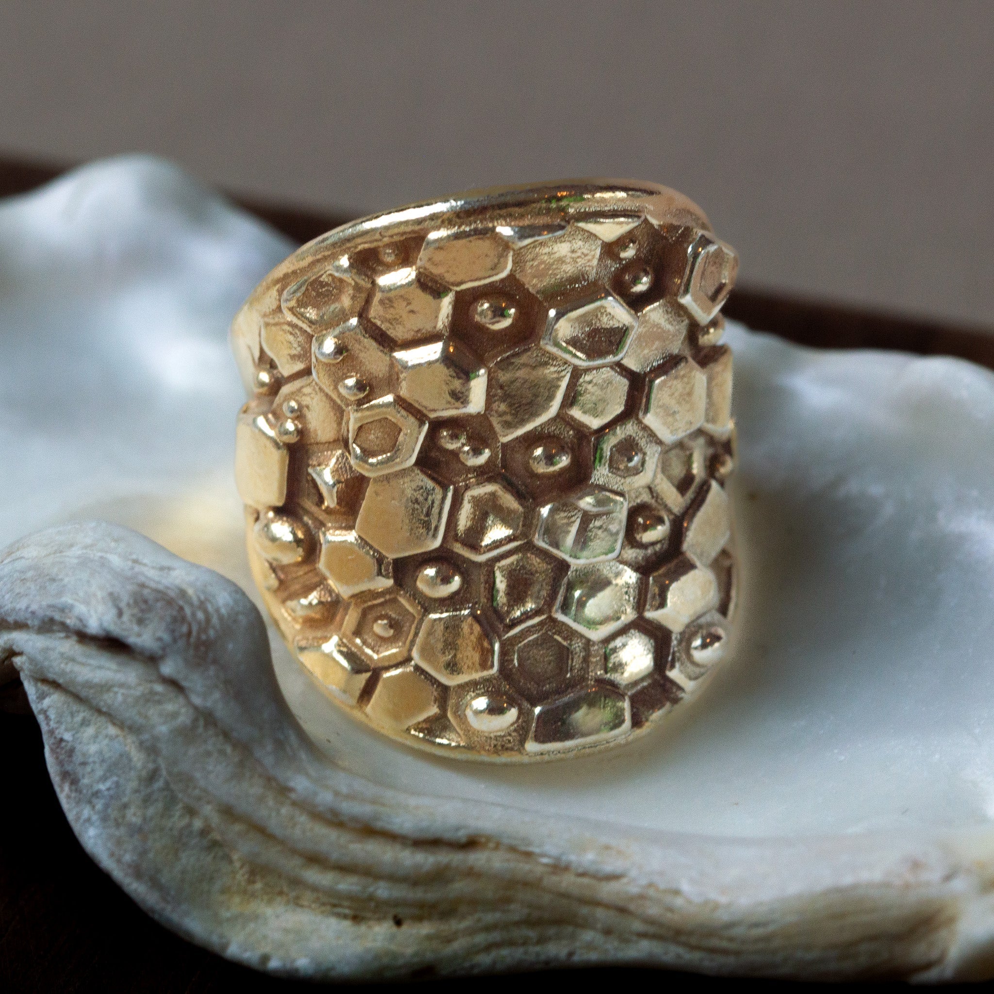 The Gold Hemera Saddle Ring - Statement Everyday Gold Rings for ladies - Dainty London