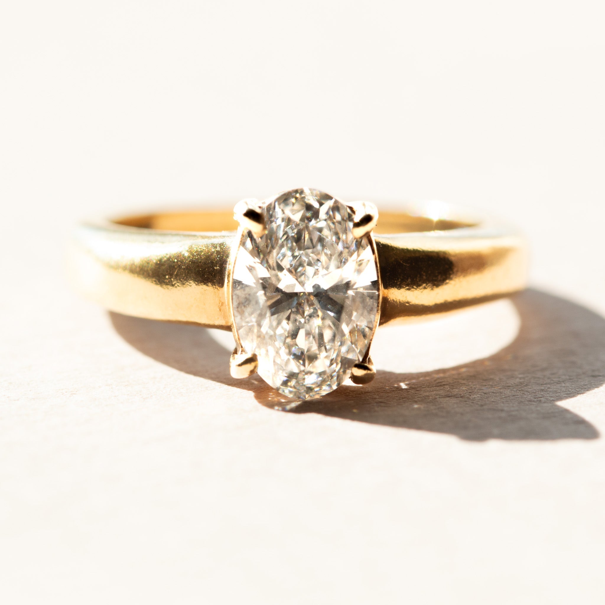 The Gold Isolde Ring - Lab-grown Diamond Rings UK - Engagement - Milestone Birthday Gift - Dainty London