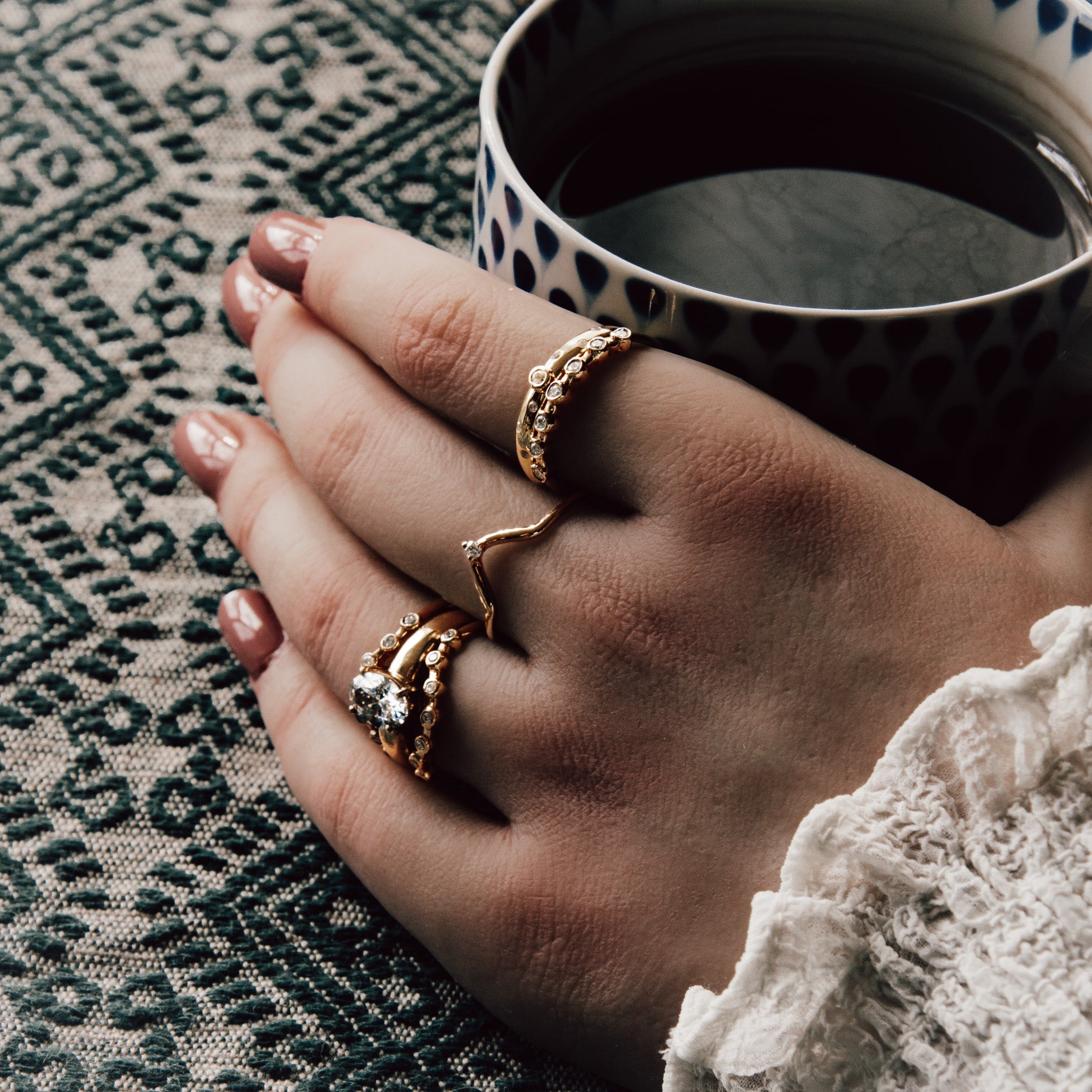 The Gold Isolde Ring - Lab-grown Diamond Rings UK - Engagement - Milestone Birthday Gift - Dainty London