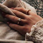 The Gold Isolde Ring - Lab-grown Diamond Rings UK - Engagement - Milestone Birthday Gift - Dainty London