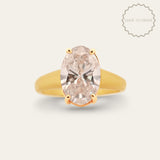 The Gold Nadira Ring - Affordable Statement 18ct Gold Lab Diamond Rings - Dainty London