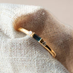 The Gold Roxana Ring with Diamonds and Blue Topaz - Everyday Solid Gold Rings - Dainty London