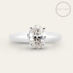 The Isolde Ring - Affordable Classic White Gold lab-grown Rings - Dainty London