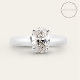 The Isolde Ring - Affordable Classic White Gold lab-grown Rings - Dainty London