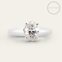 The Isolde Ring - Affordable Classic White Gold lab-grown Rings - Dainty London