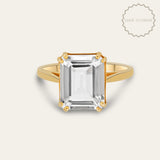 The Livia Ring - Luxury Octagonal Diamond Rings - Milestone Birthday Gifts for her - Dainty London