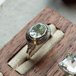 The Margo Ring - Modern Green Quartz Gemstone Rings - Dainty London
