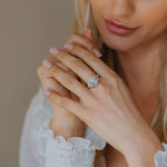 The Margo Ring - Modern Green Quartz Gemstone Rings - Dainty London