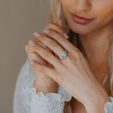The Margo Ring - Modern Green Quartz Gemstone Rings - Dainty London