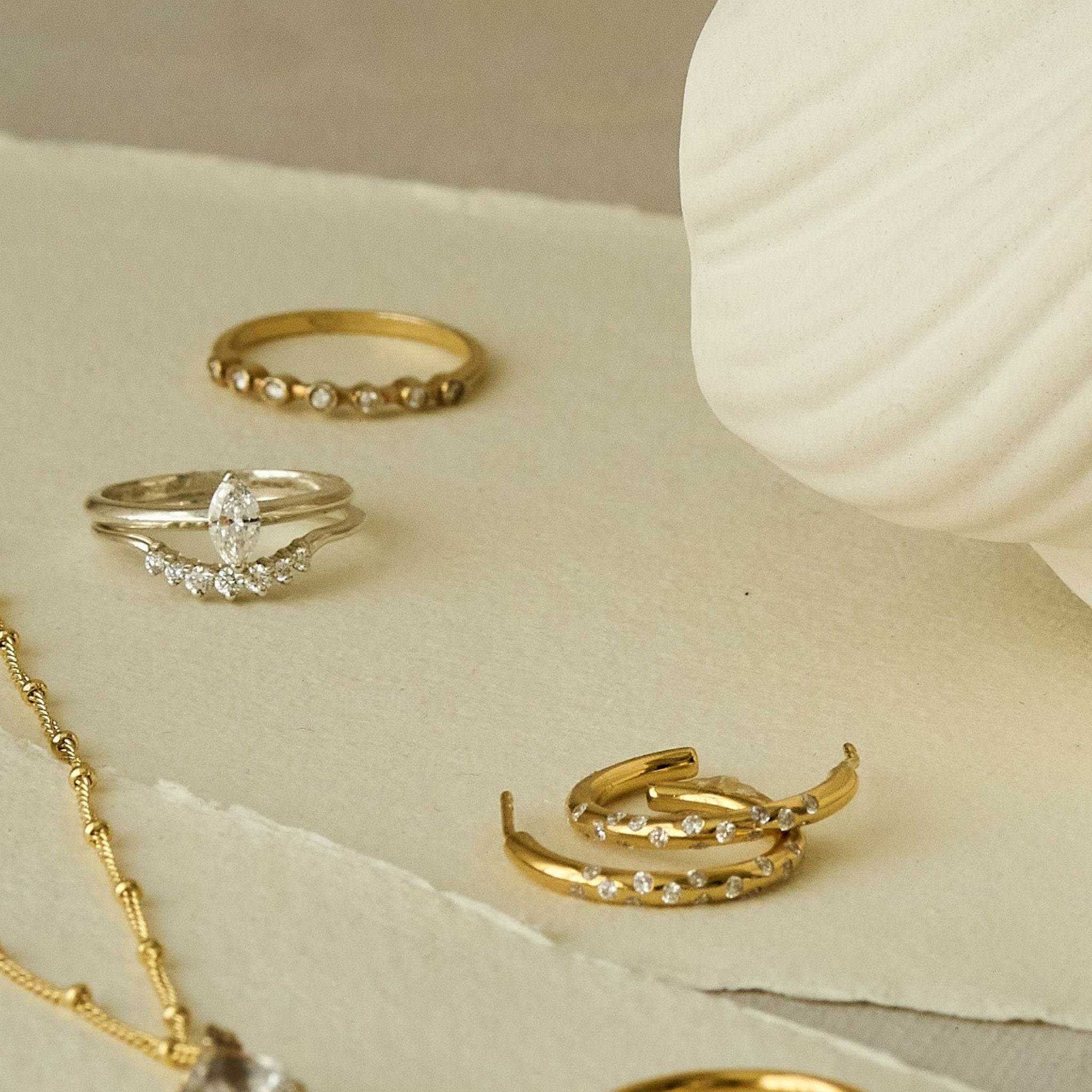 The Marlowe Ring - Dainty Marquise Diamond Engagement Rings UK - Dainty London