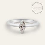 The Marlowe Ring - Dainty Marquise Diamond Engagement Rings UK - Dainty London