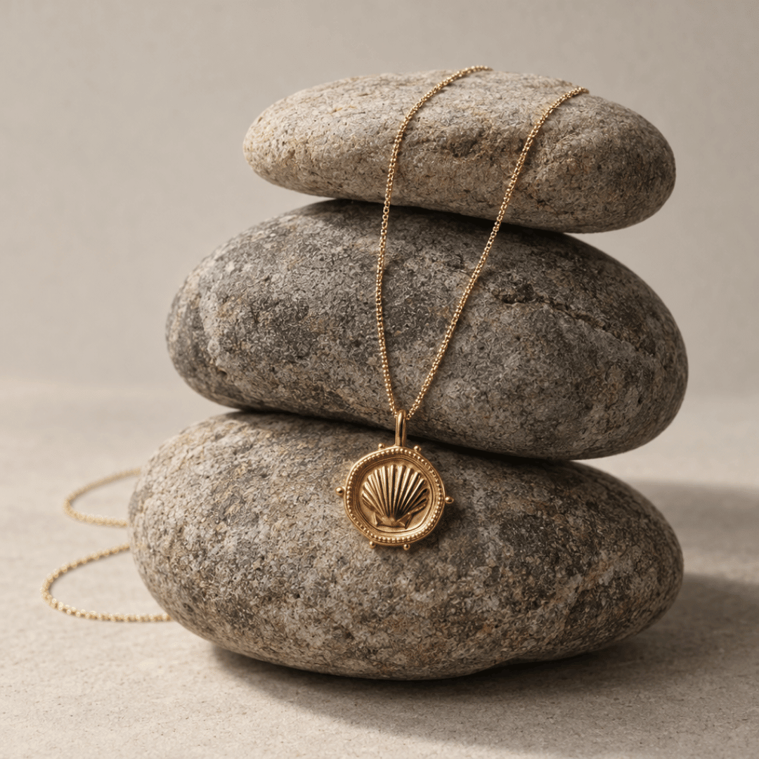 The Mermaid's Coin in Solid Gold - Dainty London-christmas gift-Fine
