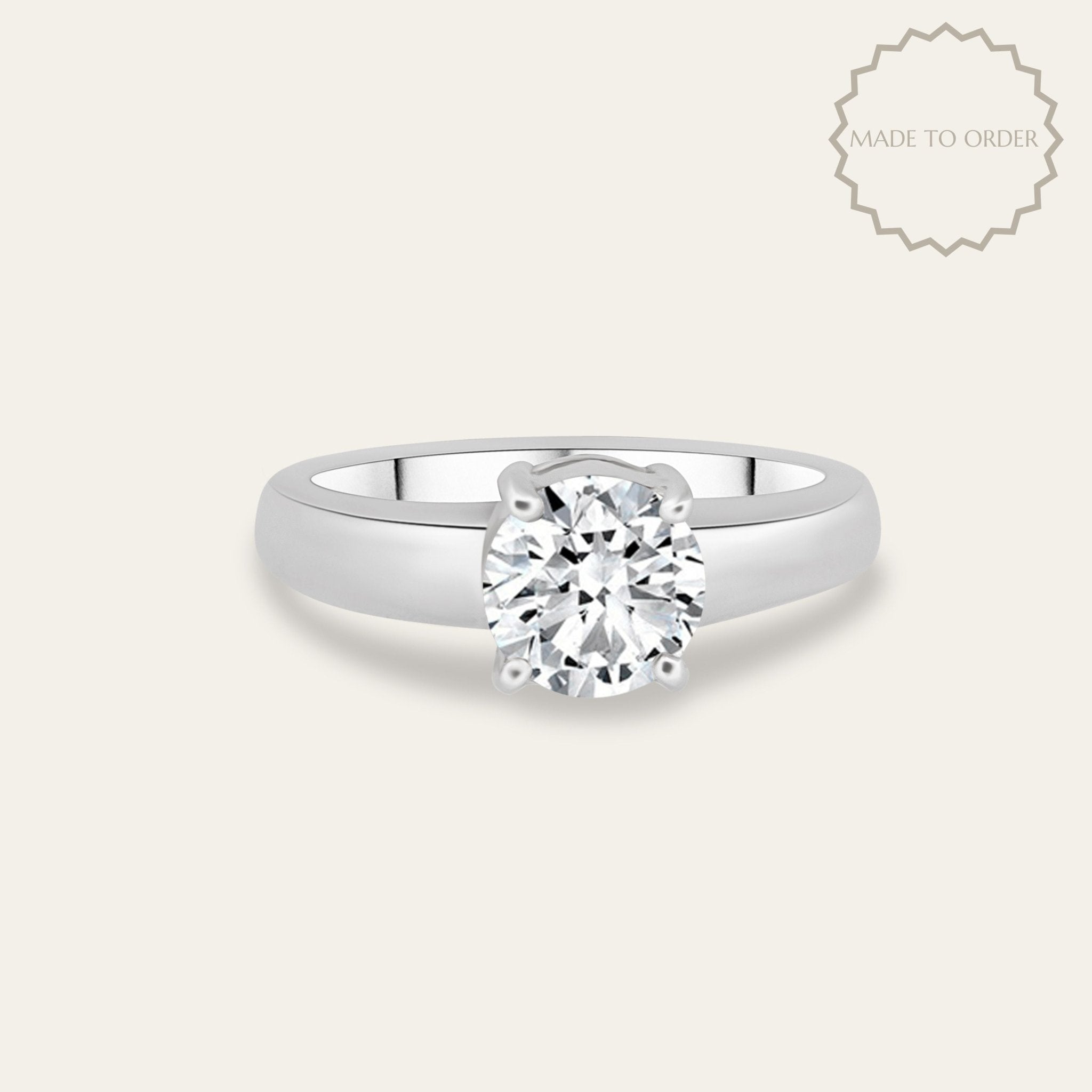 The Mina Ring - Single Diamond - Classic Vintage Settings -Engagement Rings UK for women - Dainty London