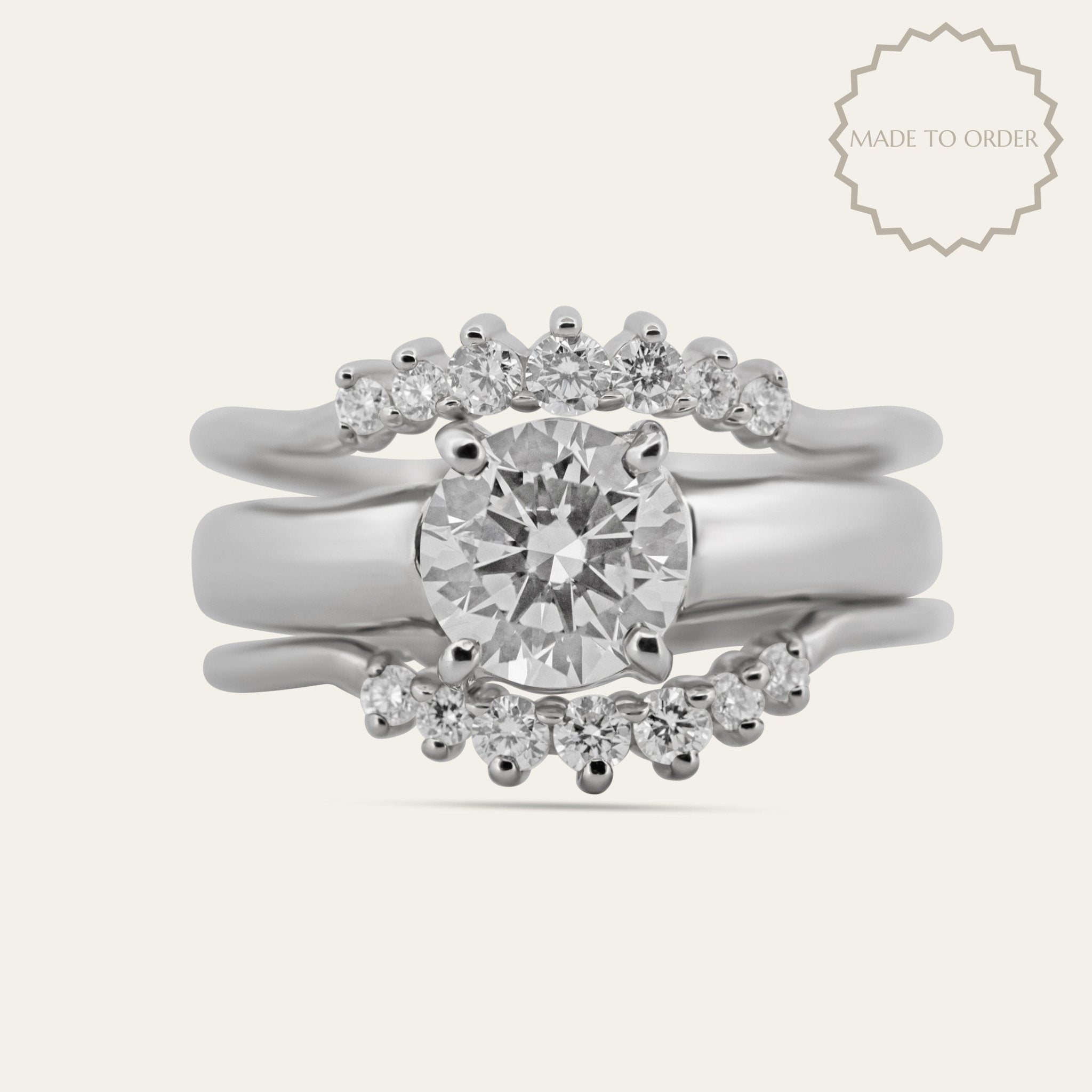 The Mina Ring - Single Diamond - Classic Vintage Settings -Engagement Rings UK for women - Dainty London
