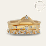 The Seren Ring - Diamond Engagement Wedding Eternity Rings - Dainty London