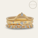 The Seren Ring - Diamond Engagement Wedding Eternity Rings - Dainty London
