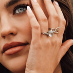 The Seren Ring - Diamond Engagement Wedding Eternity Rings - Dainty London