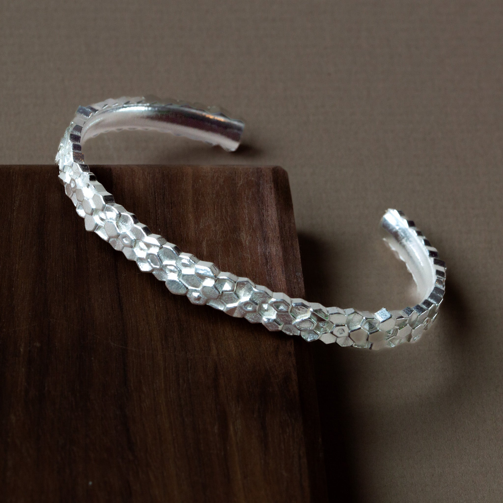 The Silver Artemis Bangle - Celestial Goddess Inspired - Contemporary bracelets - Dainty London