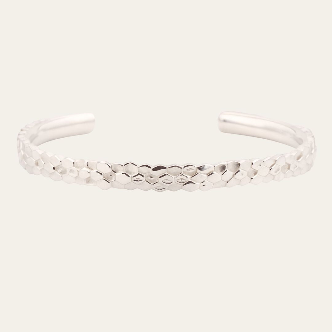 The Silver Artemis Bangle - Dainty London