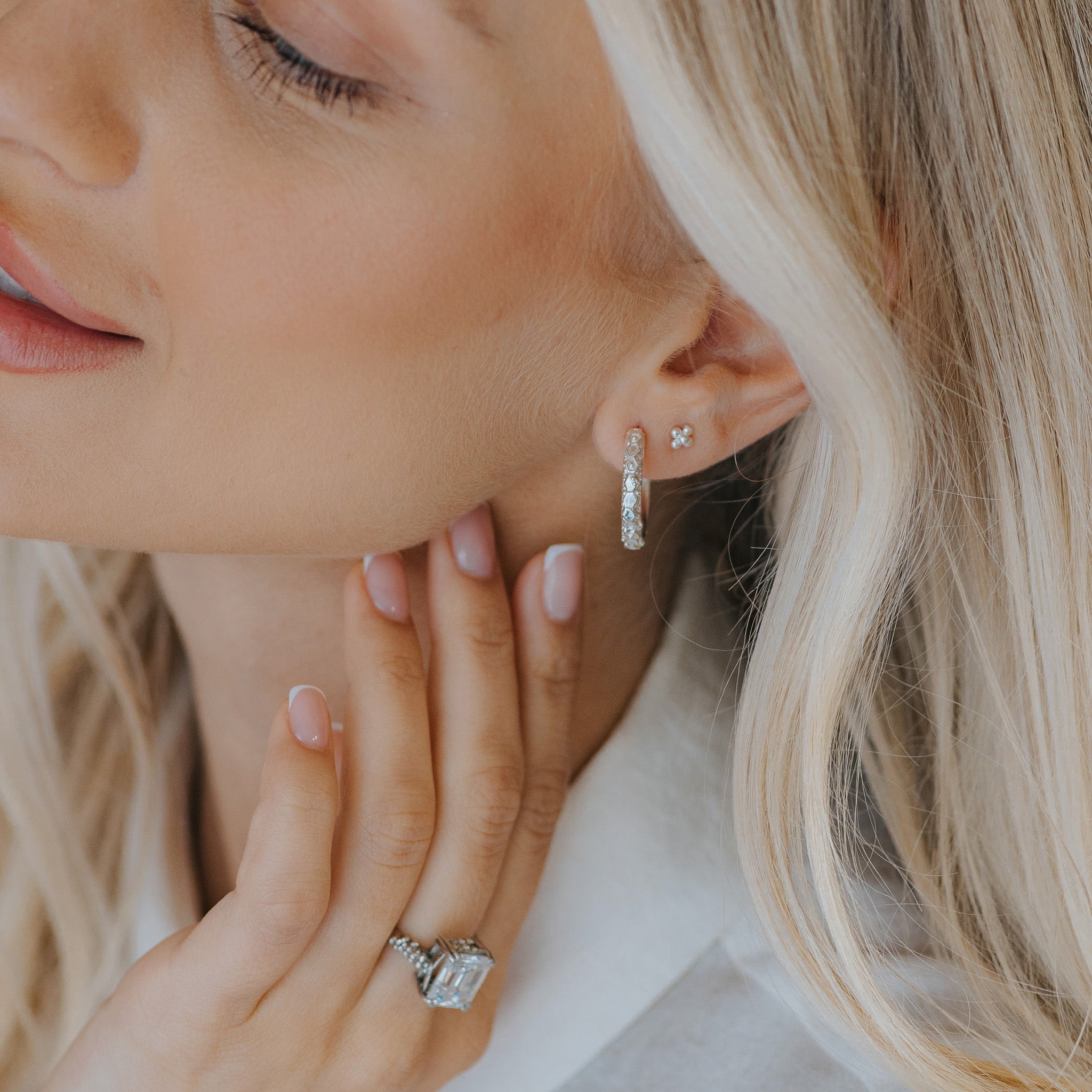 The Silver Hebe Hoops - Goddess and Celestial Inspired Hoop Earrings - Dainty London