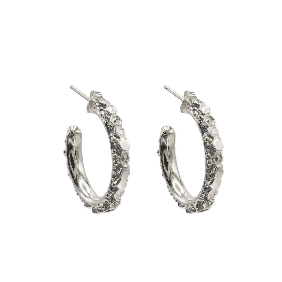The Silver Hebe Hoops - Dainty London