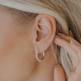 The Silver Hebe Hoops - Goddess and Celestial Inspired Hoop Earrings - Dainty London