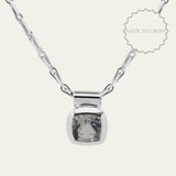 The White Gold Adamas Necklace - Lab-grown Diamond Necklace - Dainty London