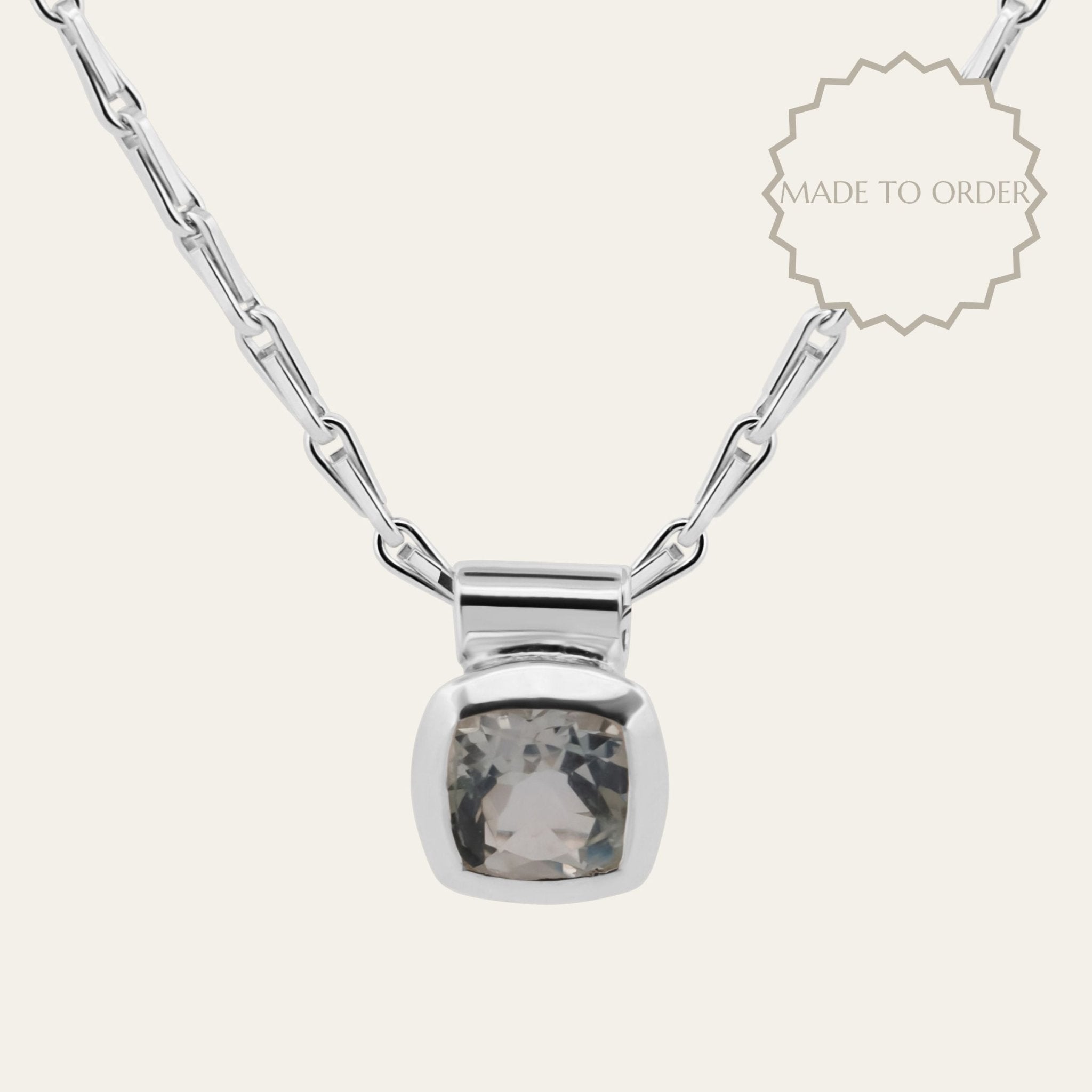The White Gold Adamas Necklace - Lab-grown Diamond Necklace - Dainty London