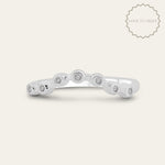 The White Gold Cressida Ring - Diamond Wedding Eternity Bands to fit around Engagement Rings - Dainty London
