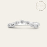 The White Gold Cressida Ring - Diamond Wedding Eternity Bands to fit around Engagement Rings - Dainty London