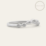 The White Gold Cressida Ring - Diamond Wedding Eternity Bands to fit around Engagement Rings - Dainty London