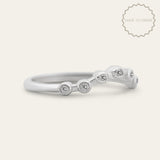 The White Gold Cressida Ring - Diamond Wedding Eternity Bands to fit around Engagement Rings - Dainty London