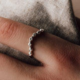 The White Gold Cressida Ring - Diamond Wedding Eternity Bands to fit around Engagement Rings - Dainty London