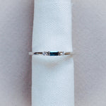 The White Gold Roxana Ring with London Blue Topaz - Dainty London