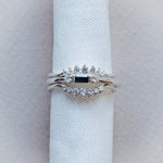 The White Gold Roxana Ring with London Blue Topaz - Dainty London