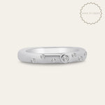 The White Gold Seren Ring - Diamond Engagement Wedding Eternity Bands - Dainty London