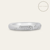 The White Gold Seren Ring - Diamond Engagement Wedding Eternity Bands - Dainty London