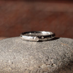 The White Gold Seren Ring - Diamond Engagement Wedding Eternity Bands - Dainty London