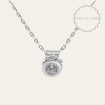 The White Gold Stella Necklace - Modern diamond necklace - British diamond jewelry - Dainty London