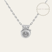 The White Gold Stella Necklace - Modern diamond necklace - British diamond jewelry - Dainty London