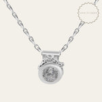 The White Gold Stella Necklace - Modern diamond necklace - British diamond jewelry - Dainty London