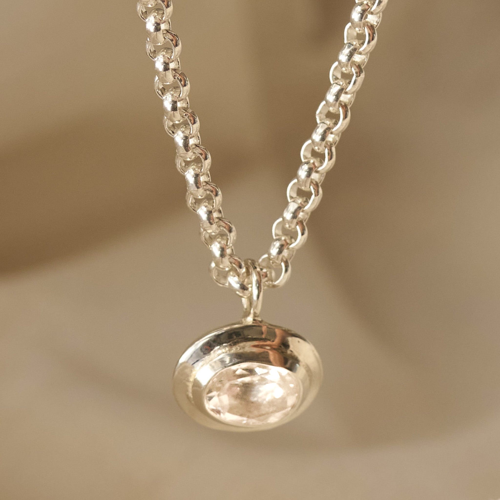 The White Gold Thalassa Necklace - Ethical Diamond Statement Necklace - Dainty London