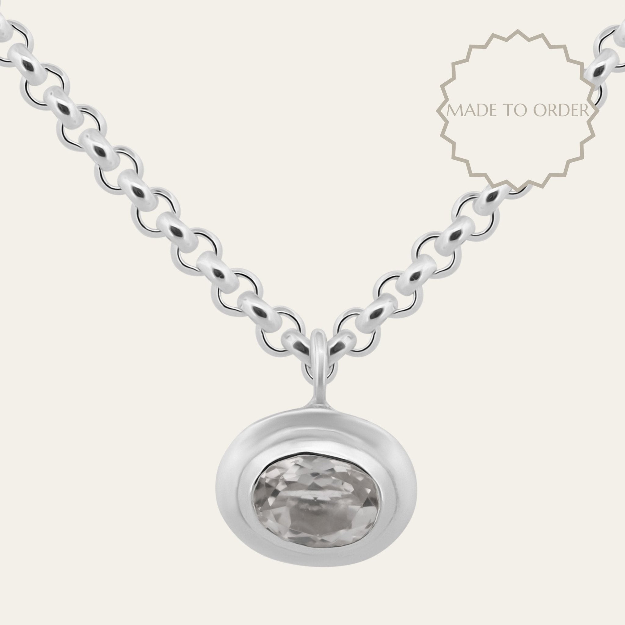 The White Gold Thalassa Necklace - Ethical Diamond Statement Necklace - Dainty London