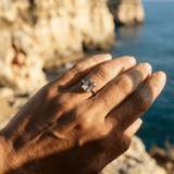 amethyst ring, ocean-inspired jewellery, rustic hammered band, boho gemstone ring, adjustable jewelry, violet gemstone ring, nature inspired gift, everyday boho ring, handcrafted amethyst, gift for her, unique gemstone ring, sea-inspired jewelry, seaside gift
