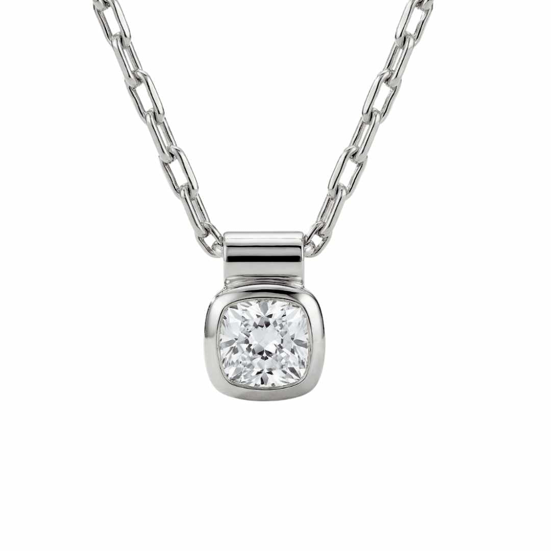 White Gold Diamond Necklace - Adamas - Dainty London