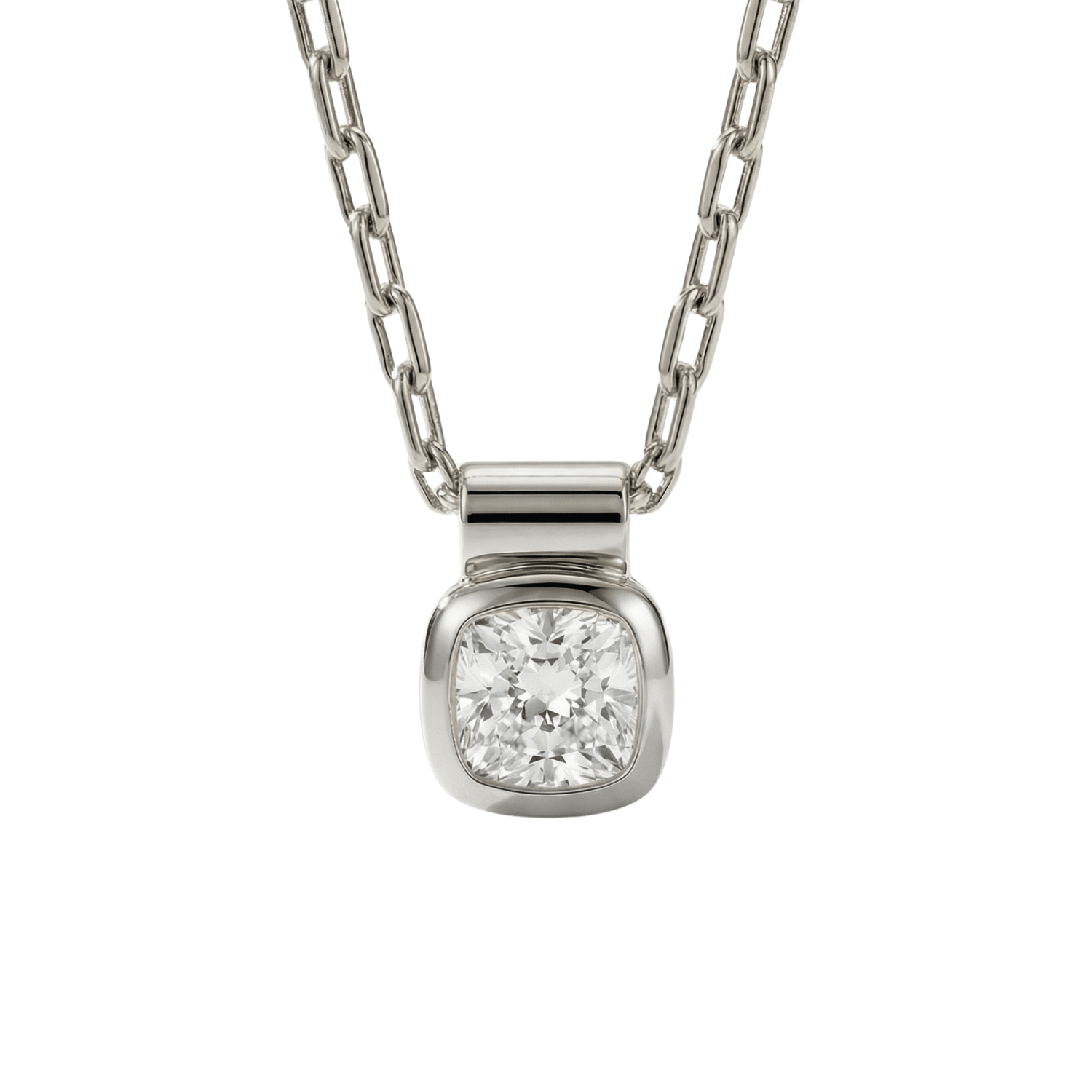 White Gold Diamond Necklace - Adamas - Dainty London