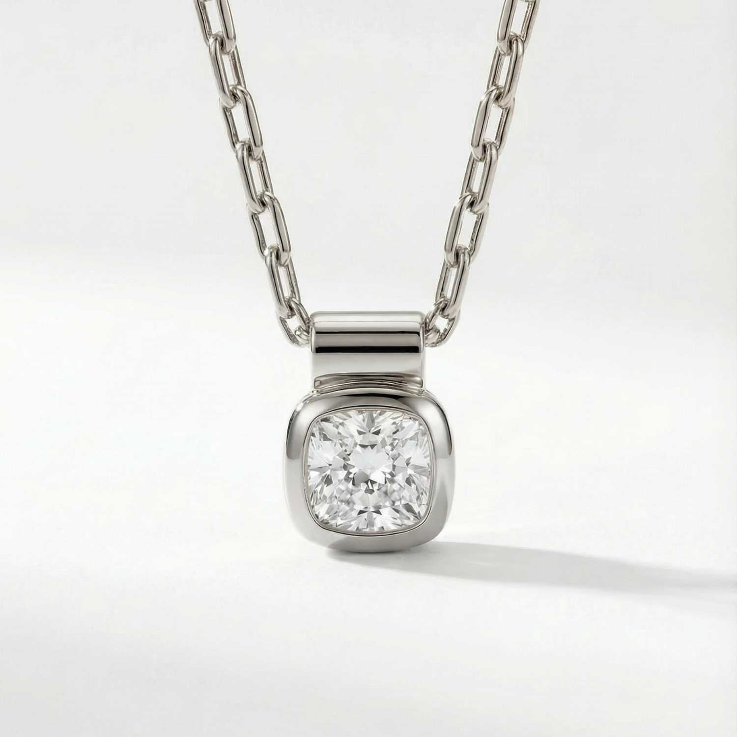 White Gold Diamond Necklace - Adamas - Dainty London