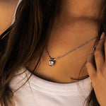 White Gold Diamond Necklace - Adamas - Dainty London