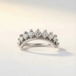 White Gold Halo Diamond Ring - The Nora Ring - Dainty London